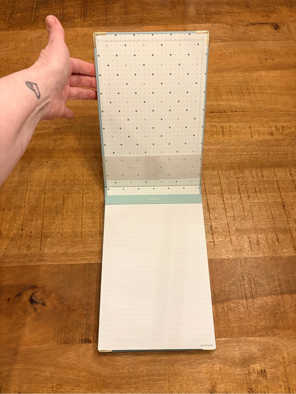 Russell + Hazel Vegan Leather Paper Bloc Notes journal notebook diary